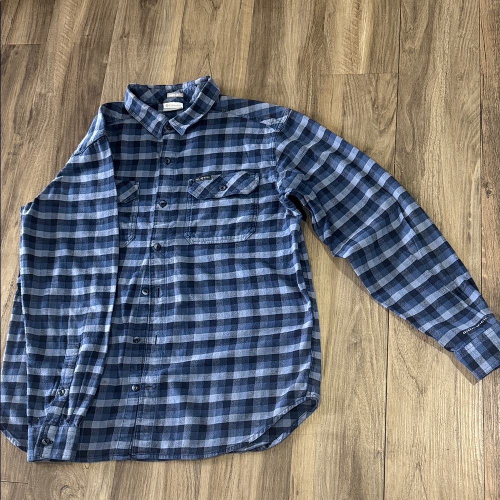Columbia Navy Checkered Men's Shirt